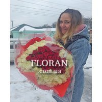 Букет роз 101 сердце - Фото 2