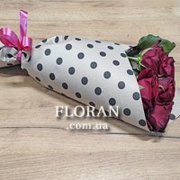 Букет з 5 червоних троянд - Фото 2