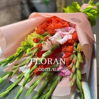 Оригінальний букет з гладіолусів - Фото 2