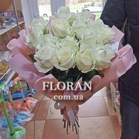 White roses 15 pieces - Photo 2