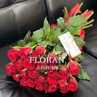 25 высоких красных роз - Фото 1