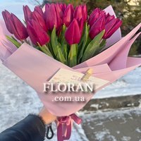 Bouquet of purple tulips - Photo 2