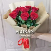 Букет із 9 червоних троянд - Фото 1