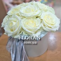 15 троянд в капелюшній коробці - Фото 1