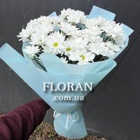 Букет із білих ромашкових хризантем - Фото 10