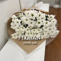 Букет із білих ромашкових хризантем - Фото 8