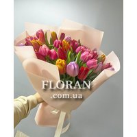 Bouquet of tulips in craft - Photo 1