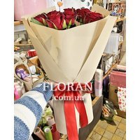 Букет з 7 червоних троянд - Фото 17