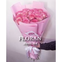 Романтичний букет рожевих троянд - Фото 3