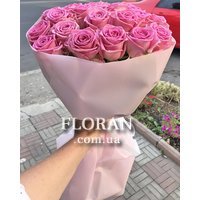 Букет из розовых роз аква - Фото 1