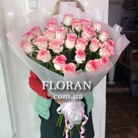 Розы Джумилия в крафтовой бумаге - Фото 2