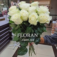 Букет з 11 білих троянд - Фото 6