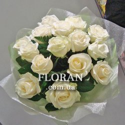 15 white roses - Photo 3
