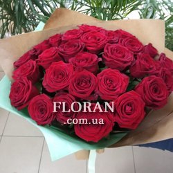 25 троянд 60 см - Фото 1