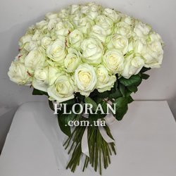 51 біла троянда - Фото 1
