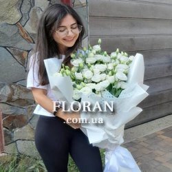 Білі еустоми букет - Фото 2