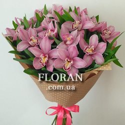 Bouquet of pink orchid - Photo 1