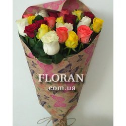 Букет з різних троянд - Фото 1