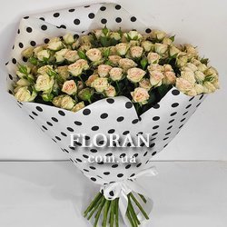 Кремові кущові троянди - Фото 1