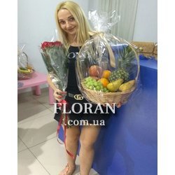 Подарунковий фруктовий кошик - Фото 1