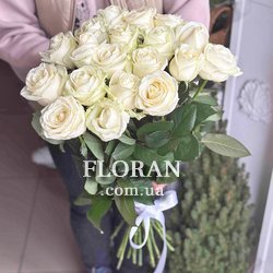 19 білих троянд - Фото 2