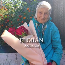 Букет з 7 червоних троянд - Фото 12