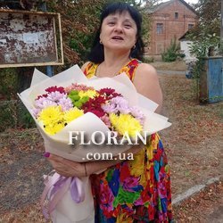 Різнокольорові хризантеми - Фото 1