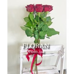 11 високих червоних троянд - Фото 1