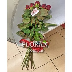 11 высоких красных роз - Фото 3