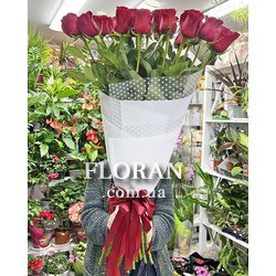 Букет із 21 троянди - Фото 1