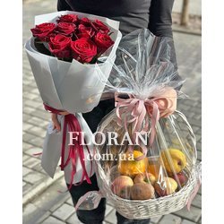 Букет із 9 червоних троянд - Фото 4