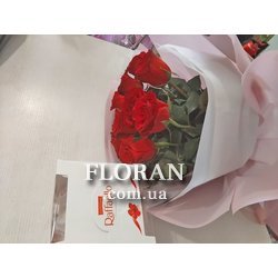 Букет из 9 красных роз - Фото 6