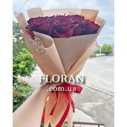 Букет из 9 красных роз - Фото 8