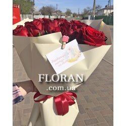 Букет из 19 красных роз - Фото 4
