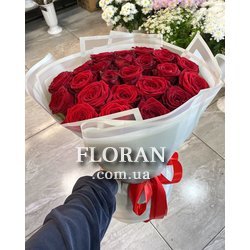Букет из 25 красных роз - Фото 2