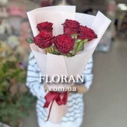 Букет из 5 красных роз - Фото 12