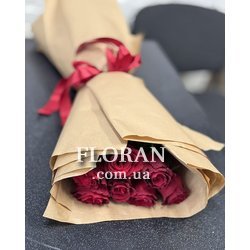 Букет з 7 червоних троянд - Фото 18