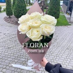 Букет з 7 троянд - Фото 6