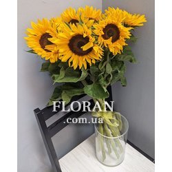 Букет з 9 соняшників - Фото 1