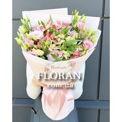 Букет из альстромерии и эустомы - Фото 1