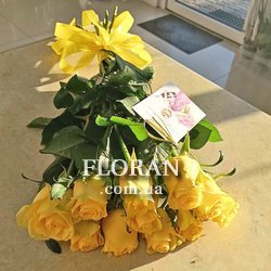 Букет жовтих троянд - Фото 1