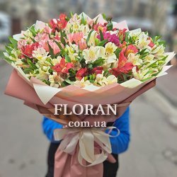 Букет с альстермерией - Фото 1