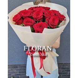 Червоні троянди букет на подарунок - Фото 1