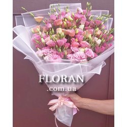 Нежно розовая эустома - Фото 1