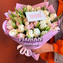 Ніжний букет із тюльпанів - Фото 4