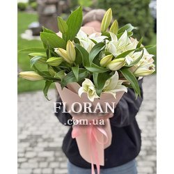 Оригинальный букет из лилий - Фото 1