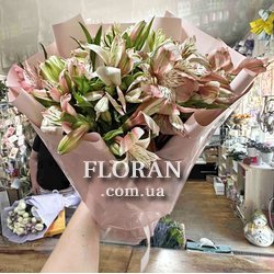 Розовые альстромерии букет - Фото 1