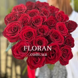 Темно червоні троянди букет - Фото 1