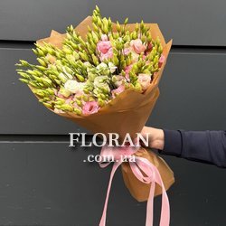 Рожеві еустоми букет - Фото 1