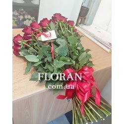 З Днем народження троянди бордові - Фото 2